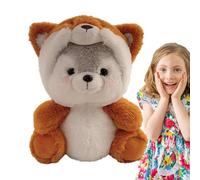 Generico Peluche Husky | Poupée Husky Transformable en peluche douce | Transformer la poupée de chien en peluche Husky, chien Husky en peluche