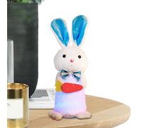 Generico Peluche Lapin - Décoration de Pâques Lumineuse Mignonne | Poupées en Peluche Lapin - pour Adultes Chambre De Salon Étagère Canapé Bureau Voyage Voiture