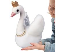 Generico Peluche - Peluche d'oie blanche, accessoire couronne, souple multi-usages | Solution de décoration de la maison de charme adaptée aux chambre à séjour cadeau de fête pel