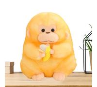 Generico Peluche singe - 30 cm - Jouet doux - Singe qui tient une banane, pour la décoration du salon, du canapé, de la chambre, de la table de chevet, de la bibliothèque