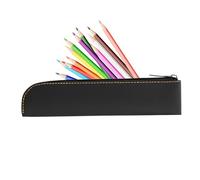 Genérico Pencil Case - Pochette à crayons - Portable Slim Stationery Organizer with Zipper, PU Leather Large Capacity Pen Holder for School Office Work, Supplies Storage for Students & Professionals