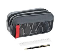 Genérico Pencil Pouch Large Capacity | Pen Holder Case For School Supplies, Double-Layer Pen Organizer Pouch For Ruler Scissors Rubber Travel School Classroom Art Class Office Work Meetings Students