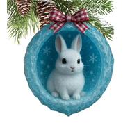 Genérico Pendentif animaux de Noël : en acrylique glacé 2D, décoration de Noël, accessoires à suspendre et résistants avec boucle facile | Décoration idéale pour