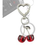 Genérico Pendentif en forme de cerise - Pour femmes et filles - Décoration de sac à dos, anniversaire, Noël, voyage, rouge, Consulte la descripción