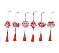 Generico Pendentif nœud chinois imperméable - Signe rouge de bon augure pour la nouvelle année et décoration porte-bonheur, B, Taille Unique