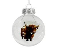Generico Pendentifs transparents avec acrylique 2D - 2,76x2,76 pouces Ornements de Noël réalistes avec animaux de la faune, collection de merveilles de la faune Ornement en cri