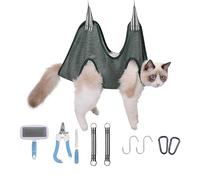 Generico Pet Grooming Hammock | Dog Nail Trimming Kit 10pcs Cat And Nail-Cutting Hamac, Filing Board Set, Adjustable Safe For Care, Bathing, Ear Cleaning, Home Accessory