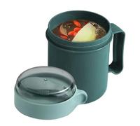 Generico Petit déjeuner portable - Large pour céréales de 500 ml, récipient à soupe pliable avec couvercle anti-fuite | École, bureau, activités de plein air, voyage, maison, pique-nique, camp