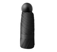 Genérico Petit parapluie de voyage avec fonction de protection UPF50+, un parapluie compact à 6 os pliable, résistant et , avec étui de rangement, protection contre la pluie, noir, Consulte la