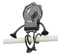 Genérico Petit ventilateur de bureau - Robot avec 3 vitesses pour table | Ventilateur de table de nuit - Pour bureau, voyage, chambre, camping, travail et maison