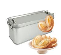 Genérico Petite boîte de rangement rectangulaire en métal argenté pour cosmétiques, bonbons, biscuits, maison, bureau, voyage, bijoux, gomme