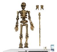 Genérico Petite figurine de squelette action squelettique | Jouet sensoriel flexible - Modèle assemblage corps complet pour étagère, bureau, travaux manuels, décoration
