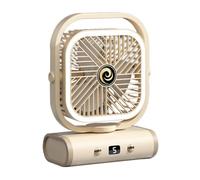 Generico Petits ventilateurs de bureau silencieux - Ventilateur de table et table de chevet | Ventilateur compact rechargeable avec inclinaison réglable, accessoire de voyage pour chambre à coucher et