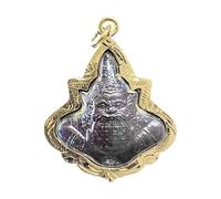 Generico Phra Rahu - Collier de bijoux Thaïlandais pour femme - Pendentif Bouddha pour homme - Pendentif pour succès en argent riche, sécurité et paix pour adultes