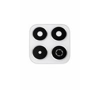 Generico Pièce de rechange compatible avec Honor X7C 4G ALT-LX2 / X7C 5G / HONOR 200 SMART 5G ALT-NX1 lentille objectif vitre caméra BACK Camera + adhésif double face (blanc)