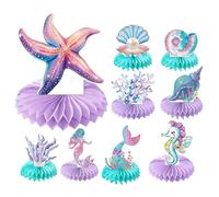 Generico Pièce maîtresse sous La Mer - (9 Pièces) Décoration de l'abeille | Décorations sous-marines 3D pour Enfants, Anniversaires, Mariages, Showers, Fêtes | et Table visuelle sur le thème de