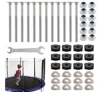 Genérico Pièces du cadre du trampoline - Fixations de sécurité pour poteaux de lit élastiques, ensemble d'outils anti-chute et stabilisation pour jardin, balançoire, porche et structures