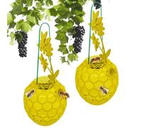 Genérico Piège à guêpes | Lot de 2 pièges solaires pour abeilles charpentières en plein air - Contrôle des mouches pour pique-nique, terrasse, jardin, balcon, camping, garage, piscine, patio