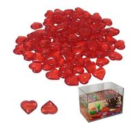 Generico Pierres de Coeur Rouges - Forme d'Acrylique Poli, Compacte de la Silhouette du Symbole, Élément de Remplissage Visuel Brillant, Assortiment d'Améliorations 'Ornement Créer