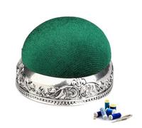 Generico Pin Cushiions for Sewing, Vintage Pin Cushion - Court Style Half-Ball Shape | Anti-Dropping Retro Pins Cushion with Metal Base | Sewing Pins And Cushions Set for Advancer