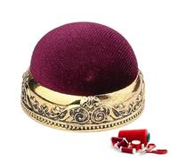 Generico Pin Cushiions for Sewing, Vintage Pin Cushion - Court Style Half-Ball Shape | Anti-Dropping Retro Pins Cushion with Metal Base | Sewing Pins And Cushions Set for Advancer