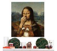 Generico Pinching Nose Art Painting Vintage Humor Poster - Imperméable Humidity-Resistant Canvas, High Definition Funny Bathroom Decor, Unframed Print | for Indoor Home Room Dormitory