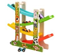 Genérico Piste de voitures pour petits - Jeu de jouets pour coureurs de rampe Pièces de piste résistantes Véhicules colorés passionnants Jeu de course de voitures pour petits