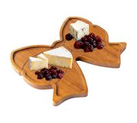 Generico Planche à découper en bois élégante pour charcuterie, plateau pour aliments en forme de, présentoir décoratif pour collations, vaisselle élégante pour fêtes | idéal pour entrées, bonbons