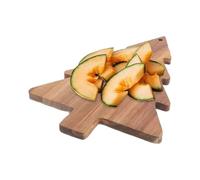 Generico Planche à découper en bois pour sapin de Noël - 4,96 x 9,45 x 0,51 pouces - Planche à découper pour charcuterie de Noël, fromage végétal avec poignée, plateau de cuisine festif | pour