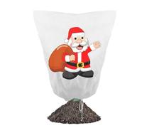 Generico Plant Frost Protection Covers | Christmas Prints Winter Plant Covers,Non-Woven Fabric Breathable Guard with Drawstring Buckle And Zipper for Nursery Shelter Fruit Tree Bird Rabbit