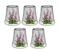 Genérico Plant Protectors from Animals - Lot de 5 protections en métal pour jardin, écureuil et lapin, protection en forme de fleur, durable Wire Plant Dome | Couverture innovante pour les lits de