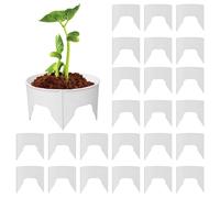 Generico Plant Rings for Outdoor, 24 Pieces Round Deep Watering Circular Reusable Edging - 15 x 13,7 cm Planting Rings Garden Protector - Pour Balcony Courtyard Greenhouse Tomato Pepper Flower Shrub