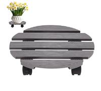 Genérico Plant Stand - On Wheels Rolling Tray | 30 cm Large Rolling Caddy, Wood Composite Plant Cart with Casters For Indoor Outdoor Patio Balcony Terrace