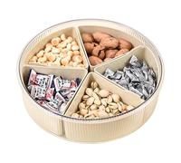 Generico Plateau à Snack | Organisateur pour Snack avec Cinq Compartiments et Couvercle | Fruits | Extérieur, Plage, Pique-nique, Maison, Séjour, Cuisine, Nuit de Cinéma, Fête