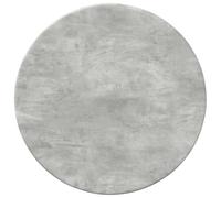 Generico Plateau de table rond 30 cm en bois ingénierie gris ciment | Pour l'intérieur, surface lisse, facile à nettoyer, base pour projets de bricolage, remplacement de dessus de table
