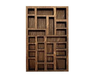 Genérico Plateau pour imprimantes en bois - Étagère d'ombrage de 25 cm | Compartiments, étagère rustique murale, organisateur d'étagère miniature | Vitrine de décoration de maison D