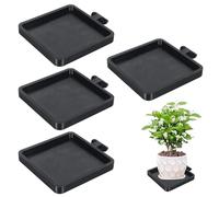Generico Plateau pour pots de fleurs, 4 pièces, porte-pot moderne, mural - Support pour à pots, salon, chambre d'étude, cuisine, appartement, bureau, école, dortoir ferme