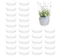 Genérico Plateau pour Pots de : soucoupes Transparentes, Base | 30 pièces d'égouttement de Taille Multiple avec Fonction de Bord élevé, Soucoupe imperméable pour Le Jardin intérieur