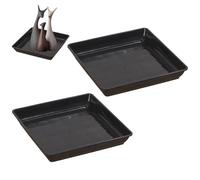 Genérico Plateaux carrés de plantation : plateau durable, plateau d'égouttement pour marmite | 2 paquets d'eau profonde avec fond anti-fuite, plateau fonctionnel établi pour balcon de la pépinière