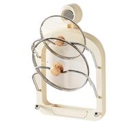 Generico Pleurs d'organisateur de couvercle - rack avec aspiration, pour la maison, pas de pot rouillé adhésif pour le forage | Couvertures de casserole support pour le restaurant du dor