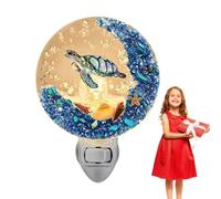 Generico Plug In Light - Matériel pour lampe murale à LED avec | Tortue marine bleue, équipement d'éclairage nocturne | pour la décoration de la maison, sur la plage, chambre, accessoire L
