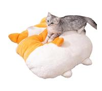 Generico Plush Cat Bed, Snug Cat Sleeping Bag, Hooded Cat Bed, Cat Cave for Small Pets, Feline Cozy Bed, Cat with Cover, Cartoon Cat Sleeping Bag, Pet Bed for Cats