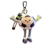 Generico Plush Football Keychain - Sleek Keychain for Drivers, Footballs Fan Key Ring | Stylish Car Keys Holder, Sports-Themed Bag Accessory, Portable Football Key Fob, Gift for Him and Her