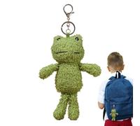 Genérico Plush Frog Keychain - Doux Stuffed Animal Frog Bag Charm, Mignon Keychain Accessory and Bag Pendant for Kids Men Women Backpack Purse School Travel Bags Goodie Fillers Gift Party Favor