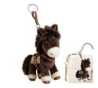 Generico Plush Horse Toy - 7 pouces Cute Soft Collectible Doll, Charm Horse Plush Keychain for Kids Teens Adults Friends Family Bag Purse Backpack Handbag Fun Decorative Gift Accessory for School
