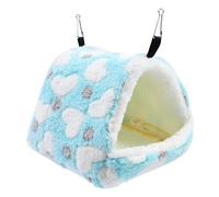 Generico Plush Parrot Hammock - Winter Warm Bird Nest House Shed With 2 Metal Hooks | Hanging Finch Cage Plush Bed For Pets And Birds | Sleeping For Parrot Finch Canary Indoor Cage