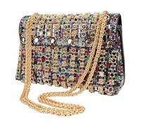 Generico Pochette à strass scintillants - Sac à main pour femme scintillant au design de luxe - Pochette portable en strass souple Fonctionnalité améliorée pour femme Petite amie mère épouse
