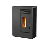 Generico Poele a granules BIOFIREGRILL GE60-5.5 kW slim 25 cm avec 3 sacs pellet noir