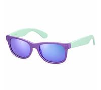 Generico PoIaroid Lunettes de soleil | Multicolor - Violet - Turquoise | Lunettes de soleil avec verres polarisés | Design 46 mm X-Small | Protection UV400 | Légères - Résistantes pour un confort