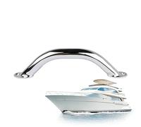 Generico Poignée de bateau - Main courante marine en acier à tube rond | Main courante de prise de bateau, pour yacht, kayak, pont, porte échelle d'embarquement, entrée, salle de bain, piscine